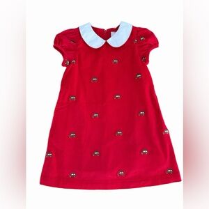 Classic Prep Girl's Paige Festive Car Embroidered Corduroy Dress, Size 6